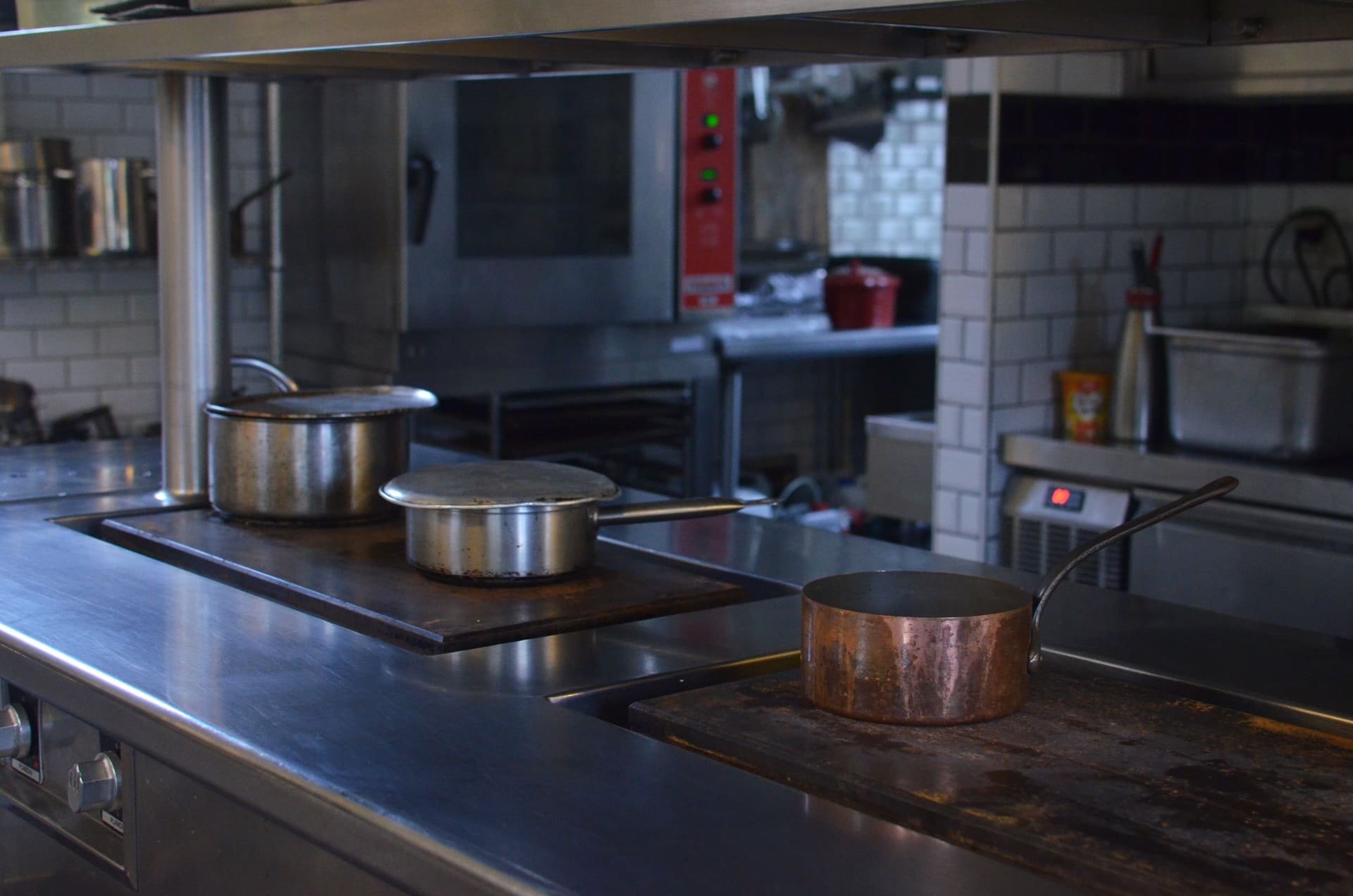 A stainless steel commercial kitchen